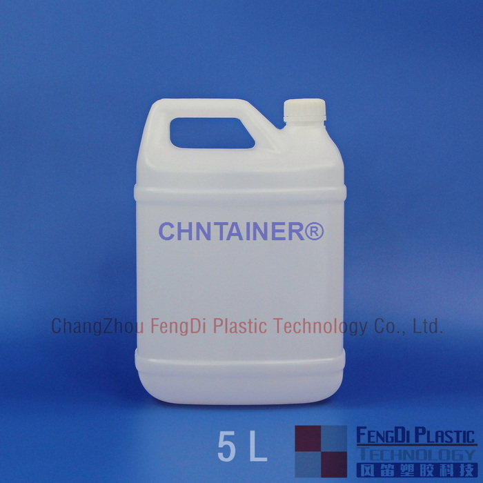 Bouteille de style HDPE de 5 litres avec une casquette évidente