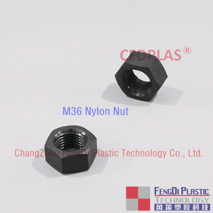 Boulons d'hexagone en nylon noir M36x360 mm
